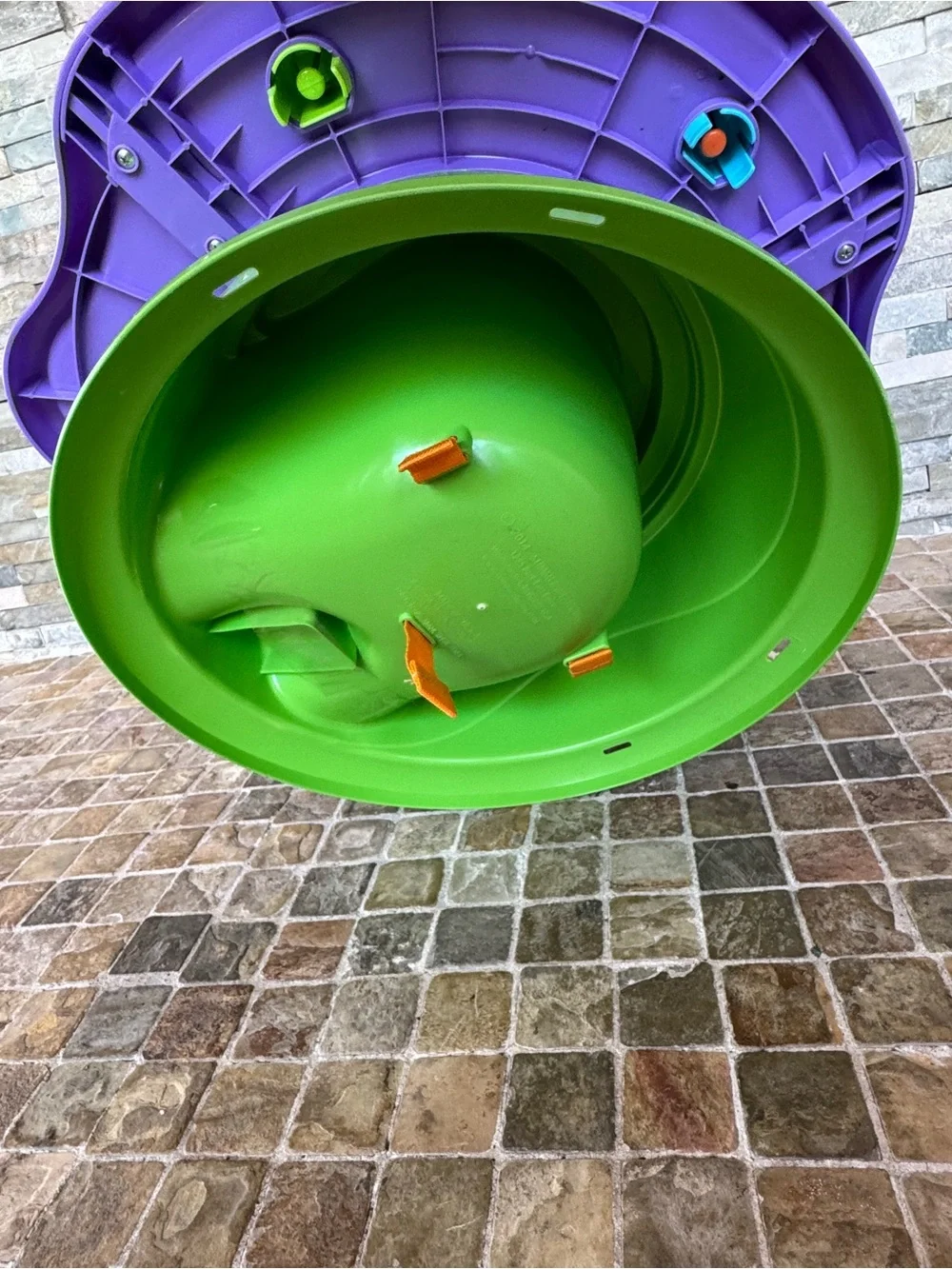 Purple & Teal Baby Activity spinning Seat with Hanging Jungle Toys